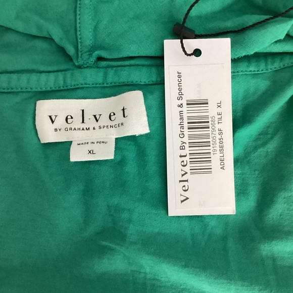 Velvet by Graham & Spencer Adelise Wrap Tank Top Green Tile XL - Picture 6 of 7